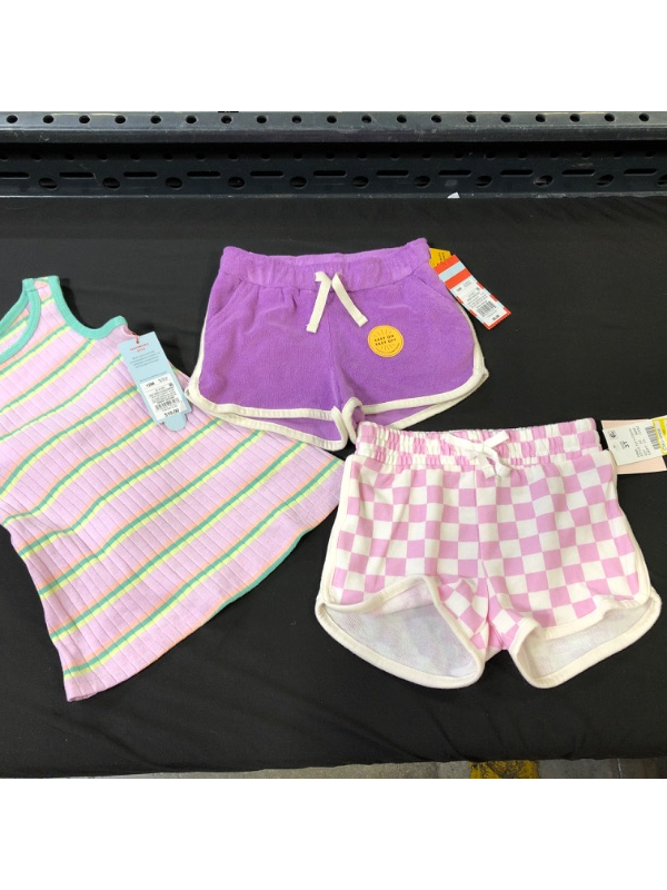 Photo 1 of 12m shirt dress 18m purple shorts 3t white checkered shorts