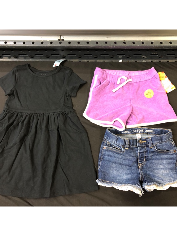 Photo 1 of black dress 4T with 5T size shorts bundle