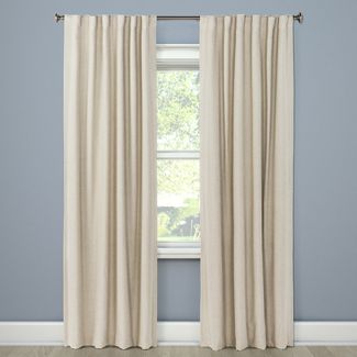Photo 1 of 1pc Blackout Aruba Linen Window Curtain Panel - Threshold™  -- 2 Pack , 2 Different Kinds --

