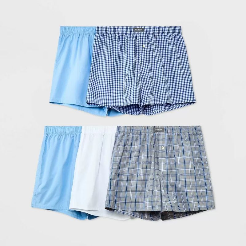 Photo 1 of  Men's 4+1 Bonus Pack Woven Boxer - Goodfellow & Co Colors May Vary Size Medium 