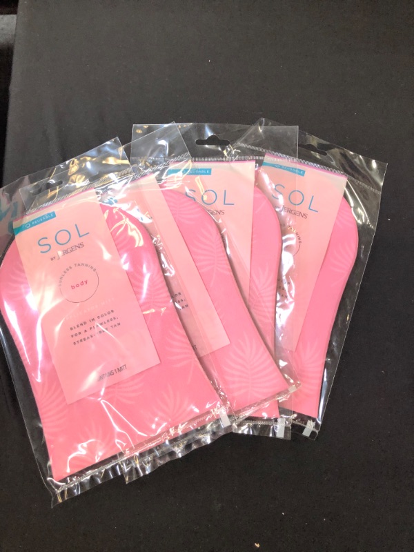 Photo 1 of SOL by Jergens Sunless Tanning Applicator Mitt, Self Tanning Body Glove, For Sun 4 Pack 