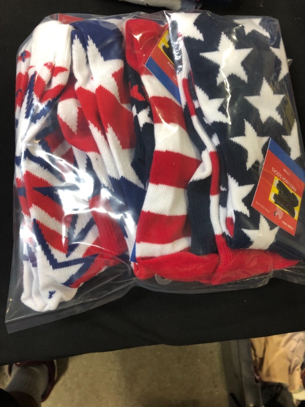 Photo 1 of 4 Pair Of 4 of July Socks Size 4-10 