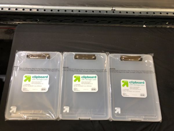 Photo 1 of Plastic Document Holder with Clipboard , Pack of 3