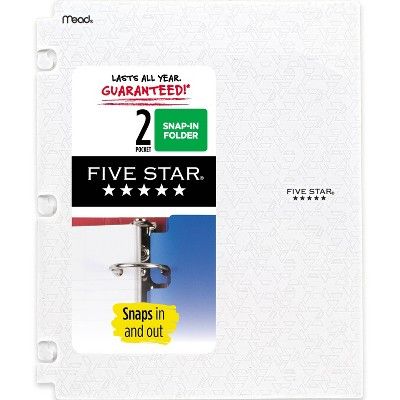 Photo 1 of Five Star Poly Portfolio Snap in 2 Pocket  multicolored
(36 count)