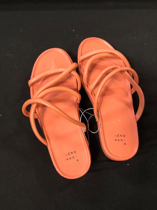 Photo 1 of A NEW DAY WOMENS STRAPPED SANDAL ORANGE SIZE 8