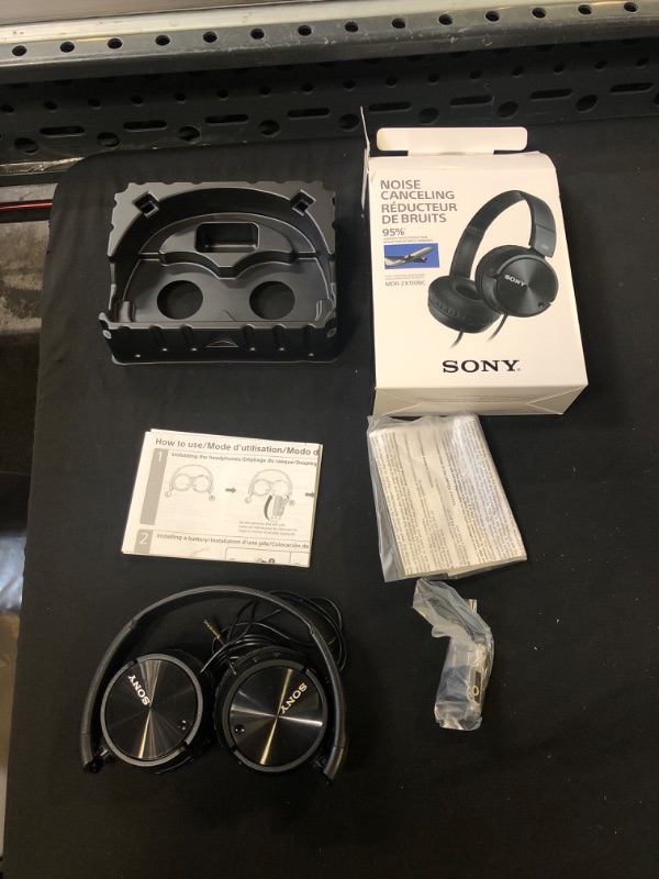 Photo 2 of Sony MDR ZX110NC Noise Cancelling Headphones, Black (MDRZX110NC)