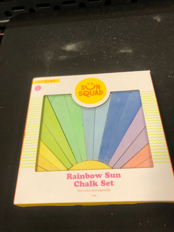 Photo 2 of 20pc Sidewalk Rainbow Sun Chalk - Sun Squad (BROKEN PIECES INSIDE BOX)