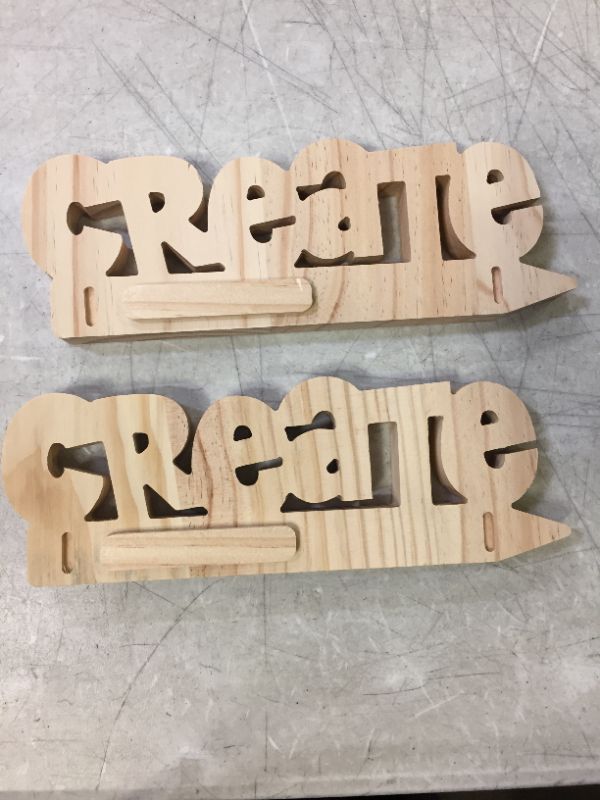 Photo 2 of Wood Word Base Create - Mondo Llama - SET OF 2 -