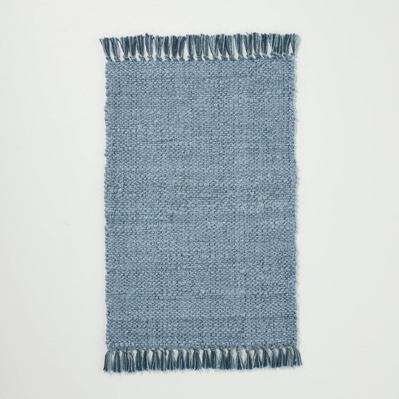 Photo 1 of 2' X 3' Solid Jute Accent Rug Faded Blue - Hearth & Hand with Magnolia
