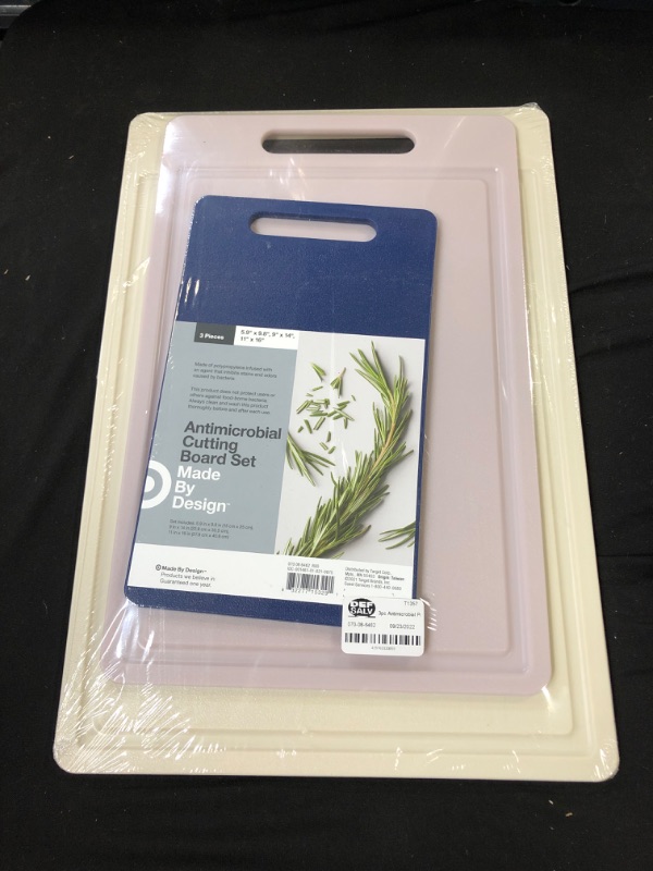 Photo 1 of 3pc Antimicrobial Poly Cutting Board Set - Made by Design™
