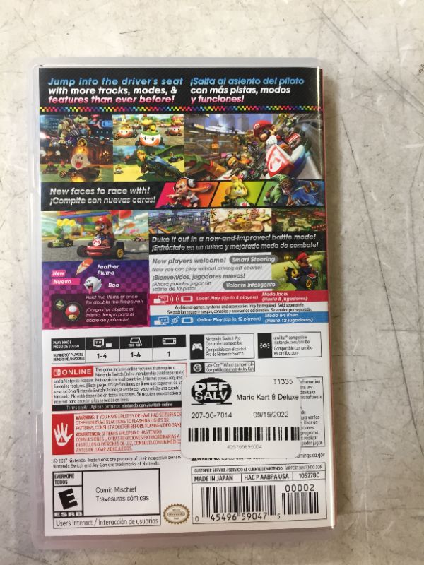 Photo 4 of Mario Kart 8 Deluxe - Nintendo Switch - CASE IS A BENT DENT -