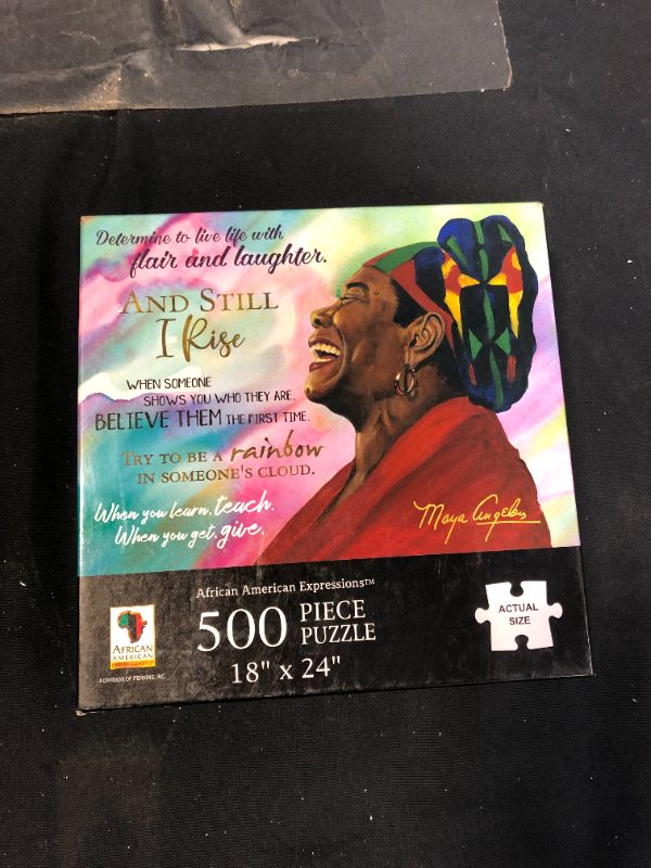 Photo 2 of African American Expressions Maya Angelou Jigsaw Puzzle - 500pc


