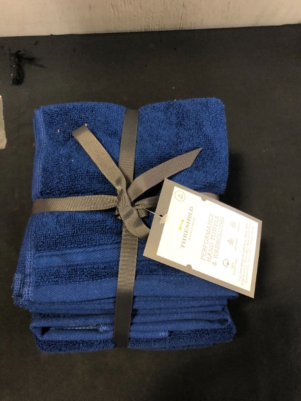 Photo 2 of 6pc Performance Bath Towel Set Blue - Threshold
