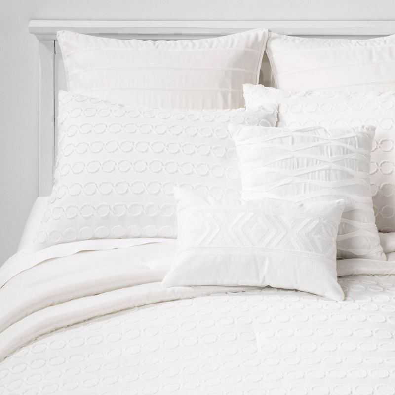 Photo 1 of 8pc Suffolk Comforter Set White - Threshold™

