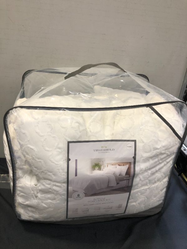 Photo 2 of 8pc Suffolk Comforter Set White - Threshold™
