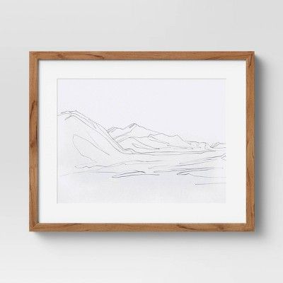 Photo 1 of 16 x 20 Landscape Line Drawing Framed Wall Art - Threshold