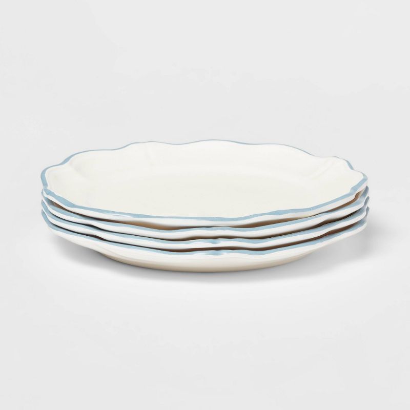 Photo 1 of 9" 4pk Melamine Salad Plates White - Threshold™ Designed with Studio McGee
