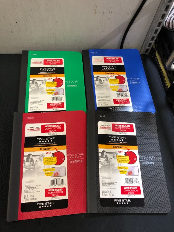 Photo 2 of BOX OF 47 COMPOSITION NOTEBOOKS (COLORS VARY)