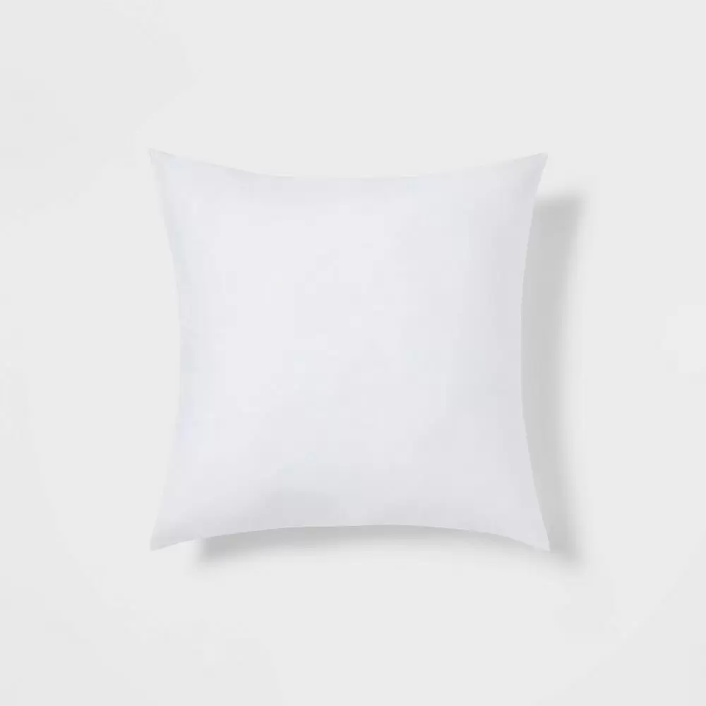 Photo 1 of 18"x18" Poly-Filled Square Pillow Insert White - Threshold---factory sealed