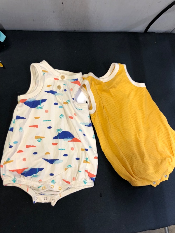 Photo 2 of Baby 2pk Scenic Romper - Cat & Jack™ Yellow 3-6M