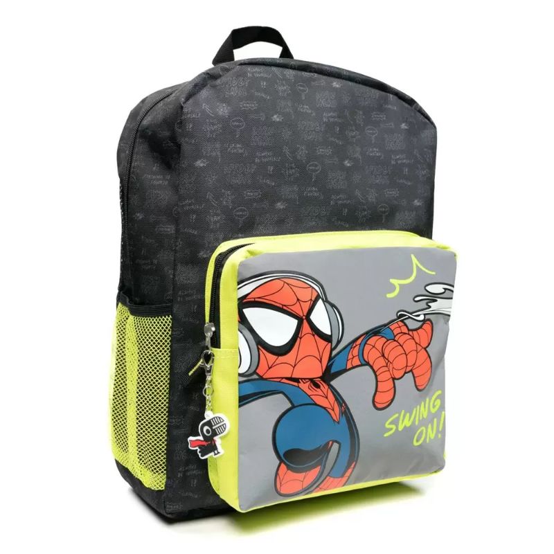 Photo 1 of Standard Spider-Man Swing On Kids' 19.7" Backpack Black - Yoobi