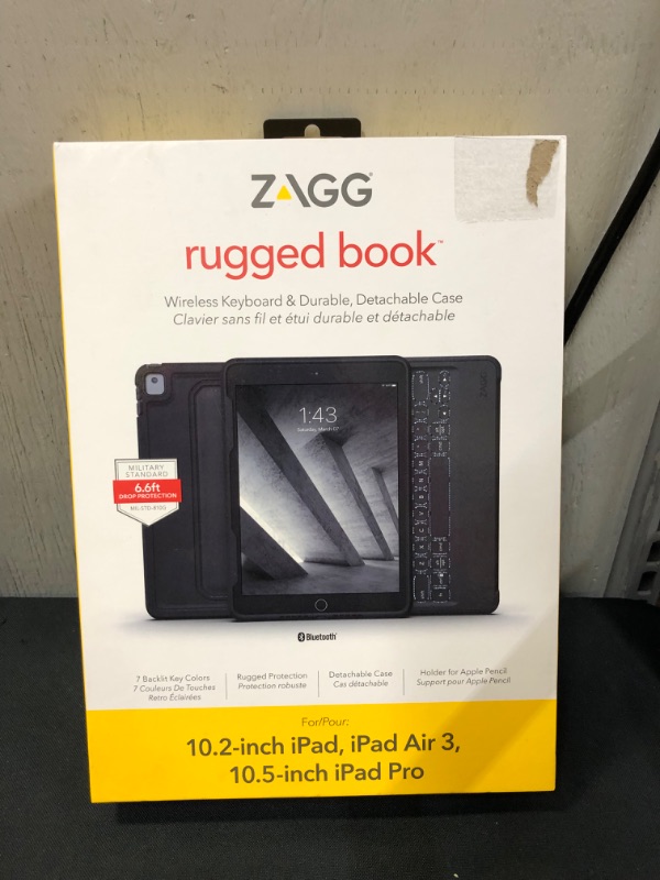 Photo 2 of ZAGG Keyboard Rugged Book for 10.2" Apple iPad (Black)---factory sealed