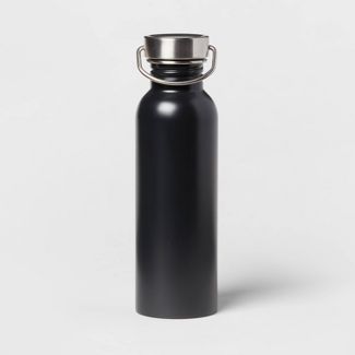 Photo 1 of 24oz Stainless Steel Single Wall Non-Vacuum Chug Water Bottle - Room Essentials - 2 Count 

