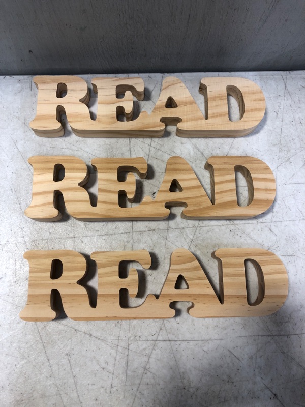 Photo 1 of 3 Count Wood Lettering Signs 