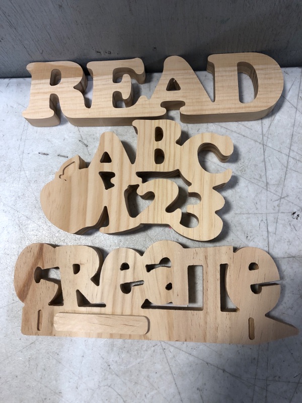 Photo 1 of 3 Count Wood Lettering Signs 