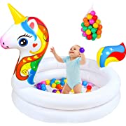 Photo 1 of 90shine Unicorn Kiddie Baby Pool with 50pcs Pit Balls - Inflatable Blow Up Plastic Swimming Pools/Ice Serving Bar/Buffet Cooler, Toys Gifts for Kids Toddler Infant Backyard Party Supplies
(FACTORY SEALED)