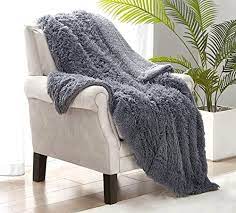 Photo 1 of COMAZA SOFT FUZZY FAUX FUR (TIE DYE GRAY, TWIN 60'' X 90'')