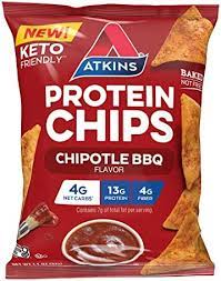 Photo 1 of ATKINS PROTEIN CHIPS CHIPOTLE BBQ FLAVOR PACK OF 12 (BEST BY MAY 24 2023