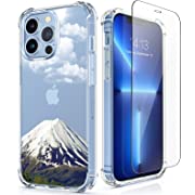 Photo 1 of [5-in-1] RoseParrot iPhone 13 Pro Max Case with Screen Protector + Ring Holder + Waterproof Pouch, Clear with Floral Pattern Design, Shockproof Protective Cover (5 boxes)
