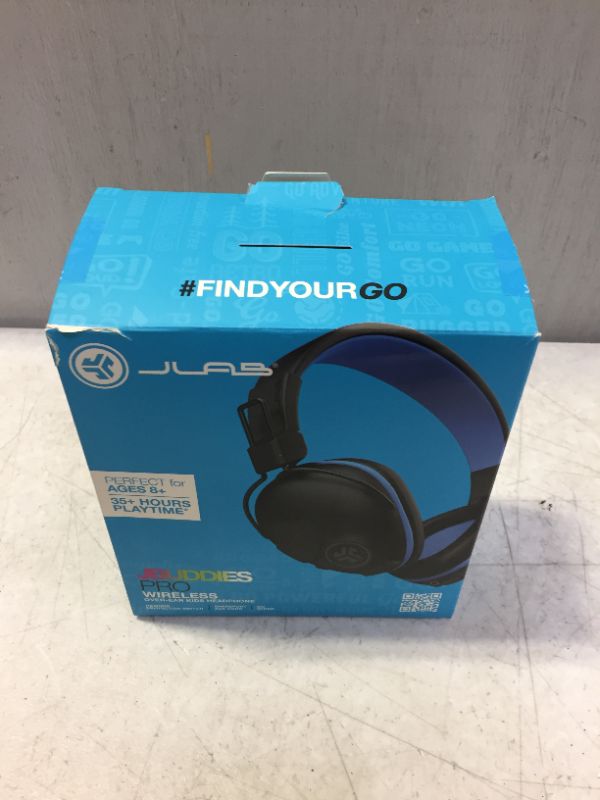 Photo 3 of JLab JBuddies Pro Over-Ear Wireless Kids' Headphones - Black/Blue