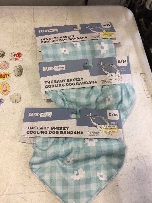 Photo 2 of BARK HOME THE EASY BREEZY COOLING DOG BANDANA 3PCS