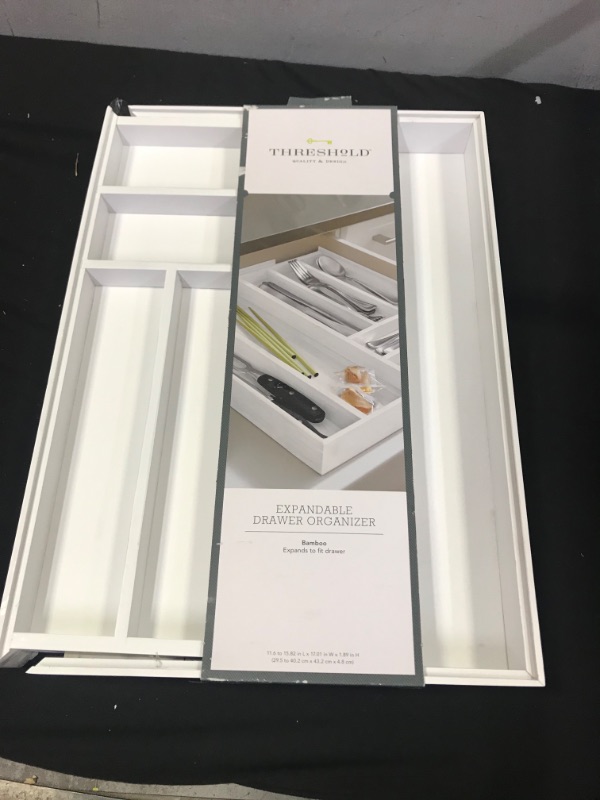 Photo 1 of 7 Compartment Expandable Drawer White - Threshold™

