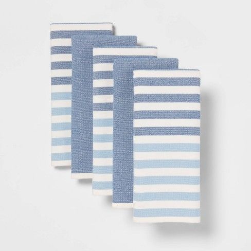 Photo 1 of 5pk Cotton Striped Terry Kitchen Towels - Threshold™

