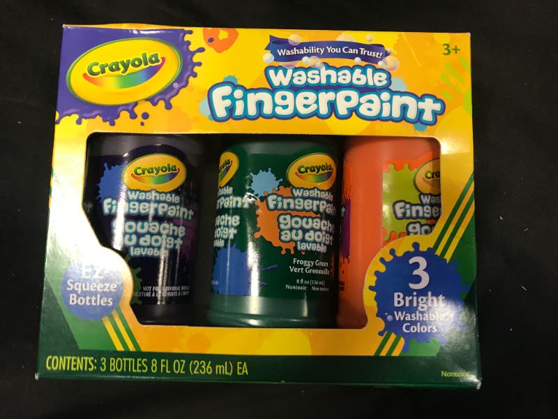 Photo 2 of Crayola® Washable Bright Finger-paints, Secondary Colors, 8 oz.