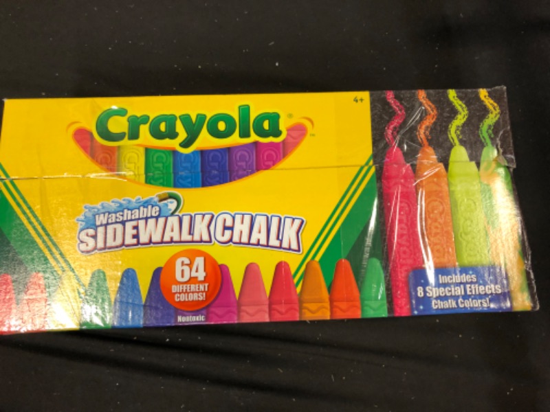 Photo 1 of Crayola Washable Sidewalk Chalk 64 Colors