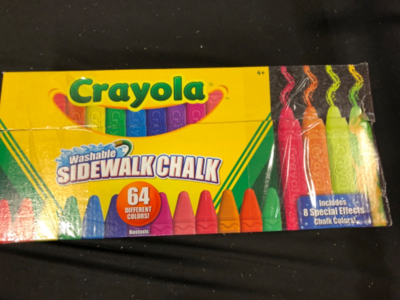 Photo 2 of Crayola Washable Sidewalk Chalk 64 Colors