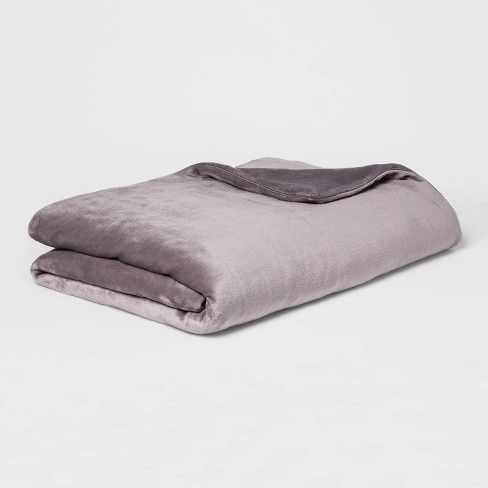 Photo 1 of 55" x 80" Microplush Weighted Blanket with Removable Cover - Threshold™

