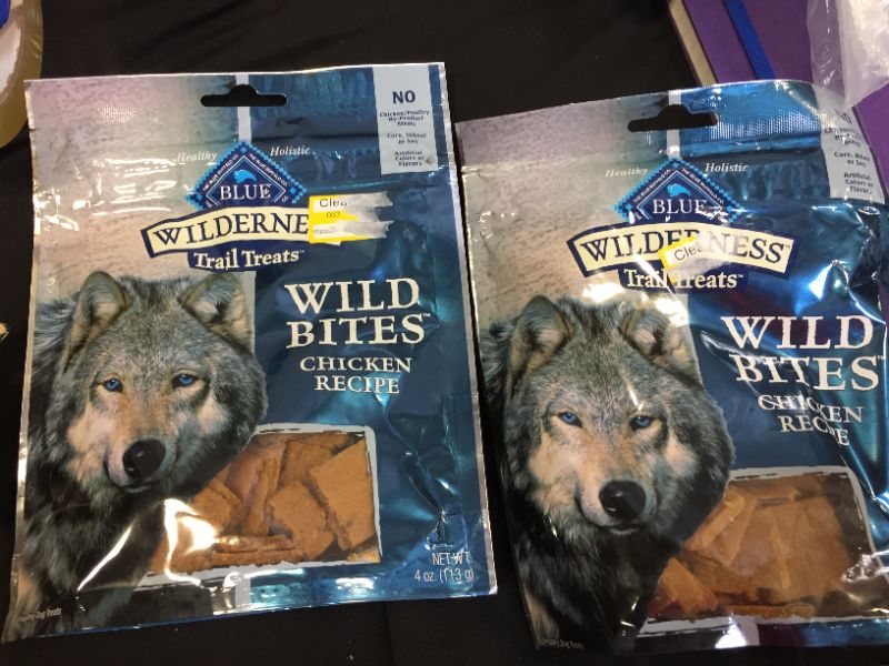 Photo 2 of 2 pack  Blue Wilderness Trail Treats Dog Treats, Healthy, Chicken Recipe, Wild Bites - 4 oz