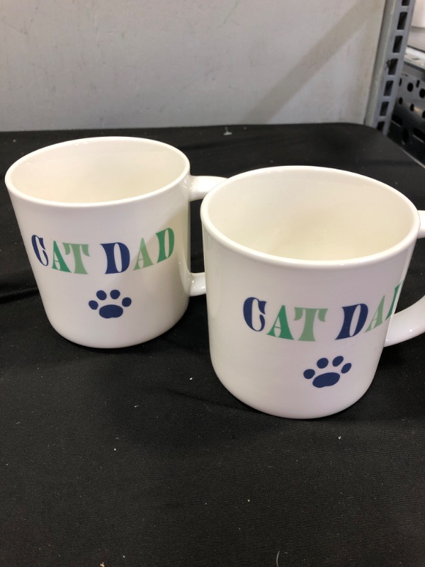 Photo 2 of 16oz Stoneware Cat Dad Mug - Parker Lane*----2 PACK