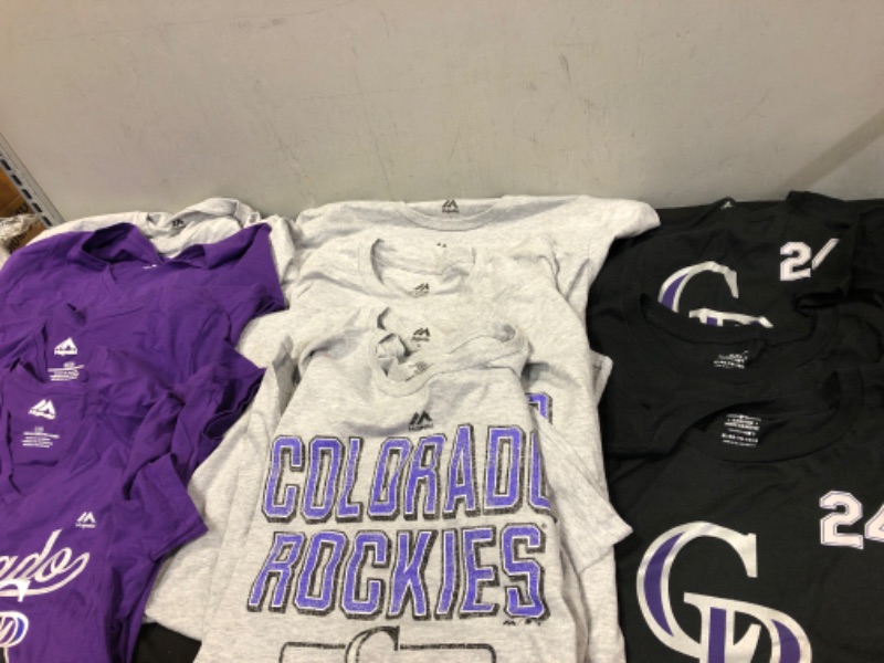 Photo 1 of 10 colorado rockies t-shirts, various sizes