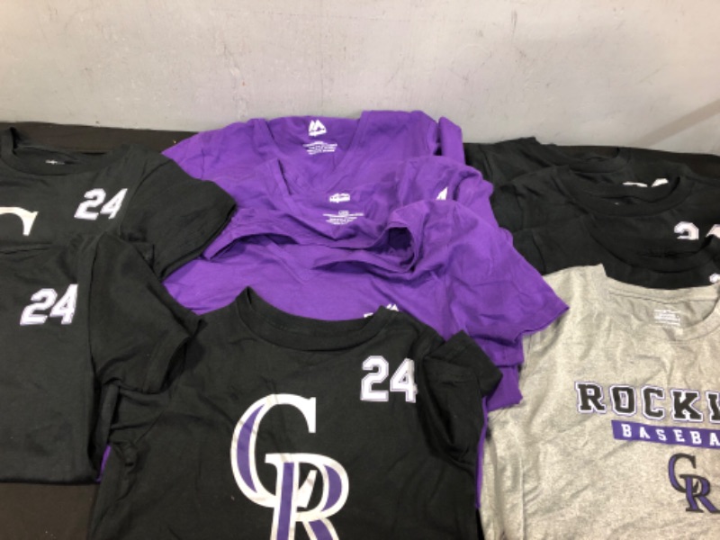 Photo 1 of 10 colorado rockies t-shirts, various sizes