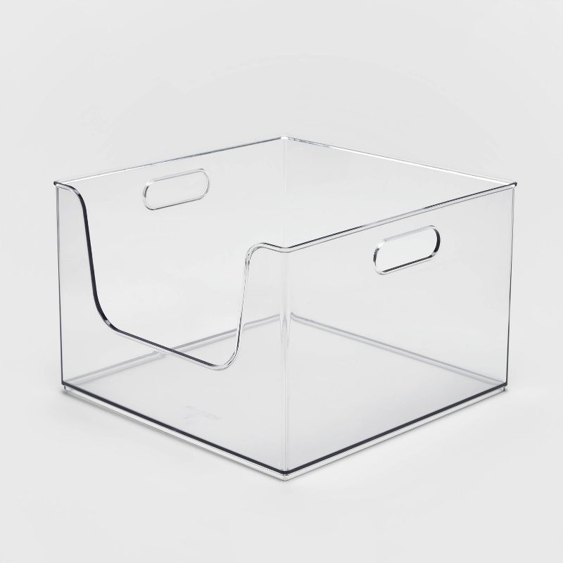 Photo 1 of 12" x 12" x 8" All Purpose Open Front Storage Bin - Brightroom™
CLEAR