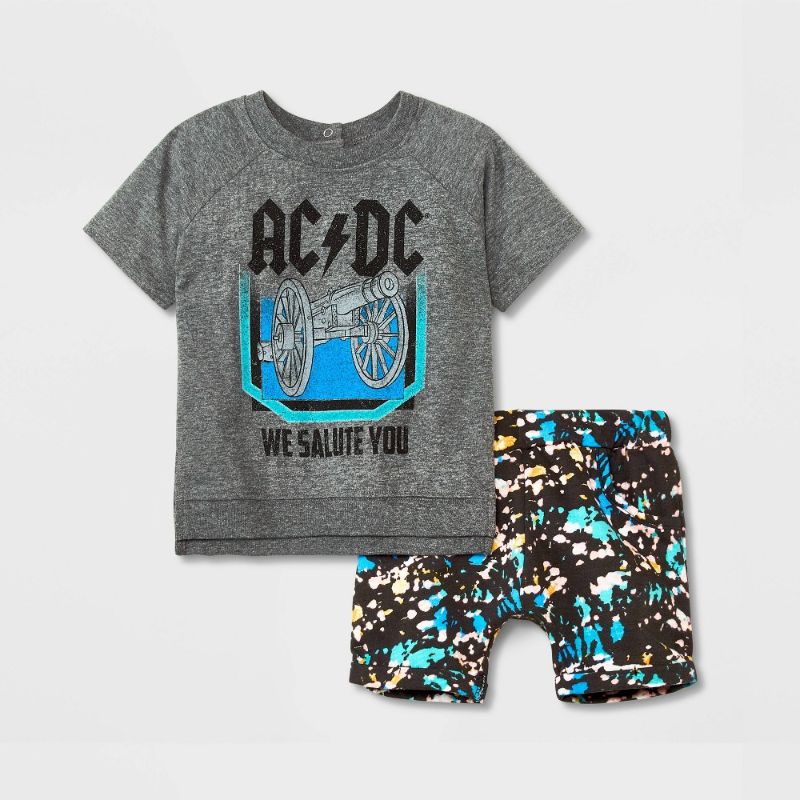 Photo 1 of Baby Boys' Epic Rights ACDC Top and Bottom Set -
SIZE 6-9M
GRAY