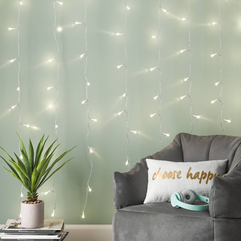 Photo 2 of 100ltr LED Plug-in Curtain String Lights with Clips - Room Essentials™


