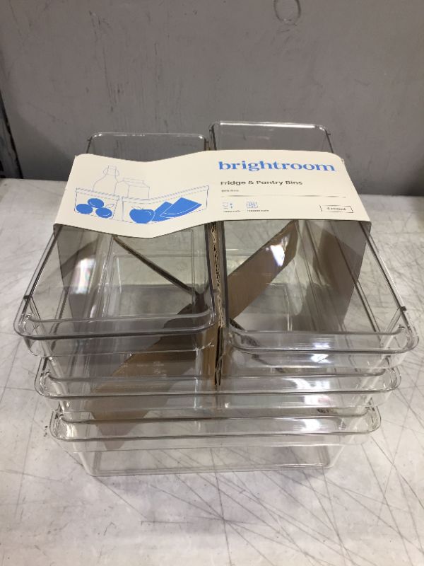 Photo 2 of 4pc Fridge & Pantry Bin Storage Set Clear - Brightroom™

