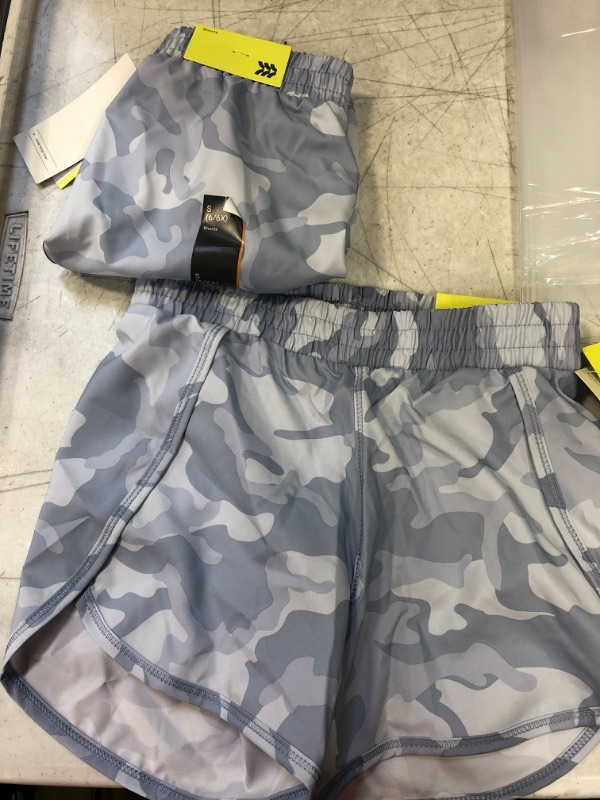 Photo 2 of Girls' Run Shorts 3" - All In Motion™ Camo Gray S. 2 COUNT 